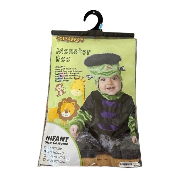 Spirit Halloween Monster Boo Costume Size 6-12 mo - Picture 2 of 9
